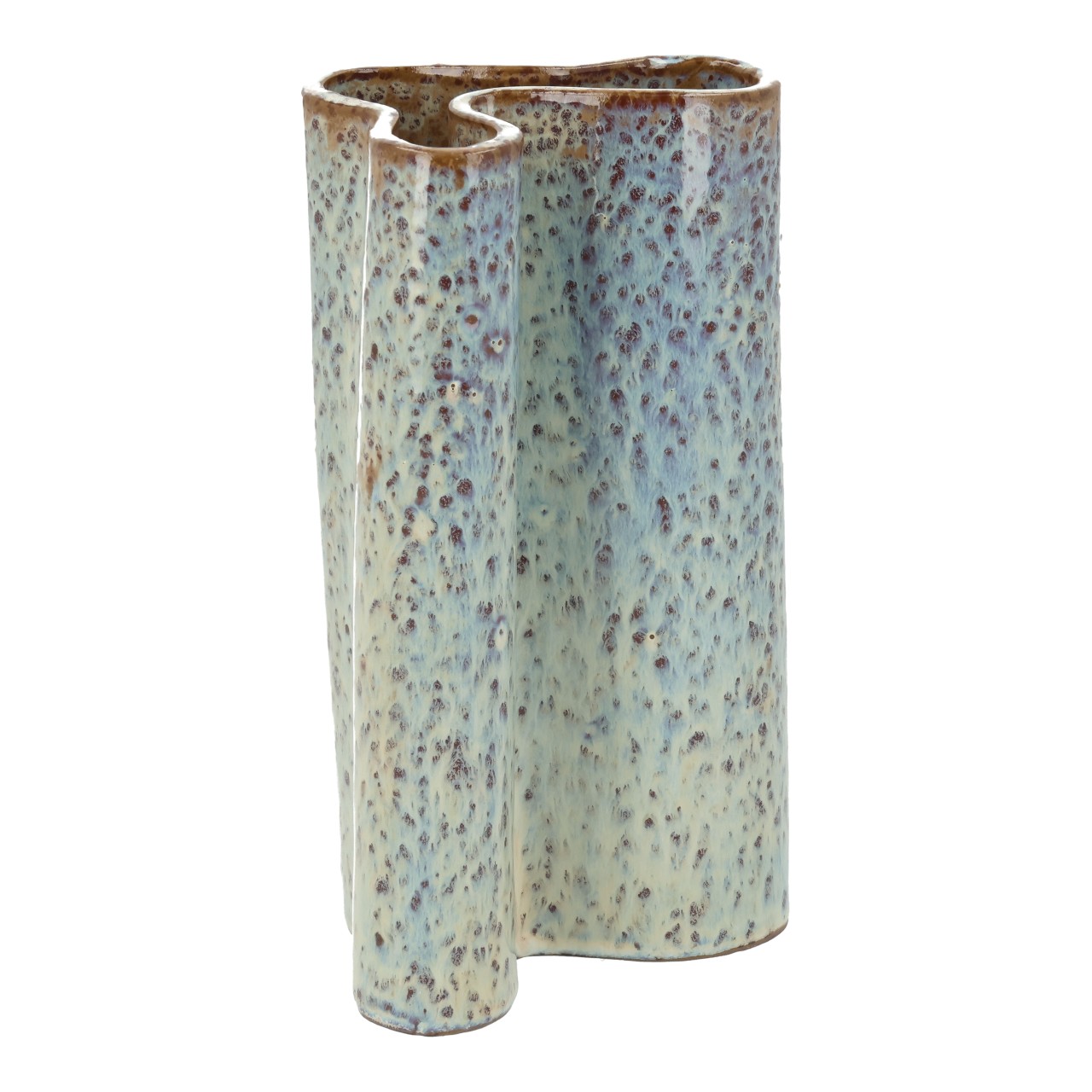 Vase, Keramik, Glasur, Blau-weiß, Punktmuster