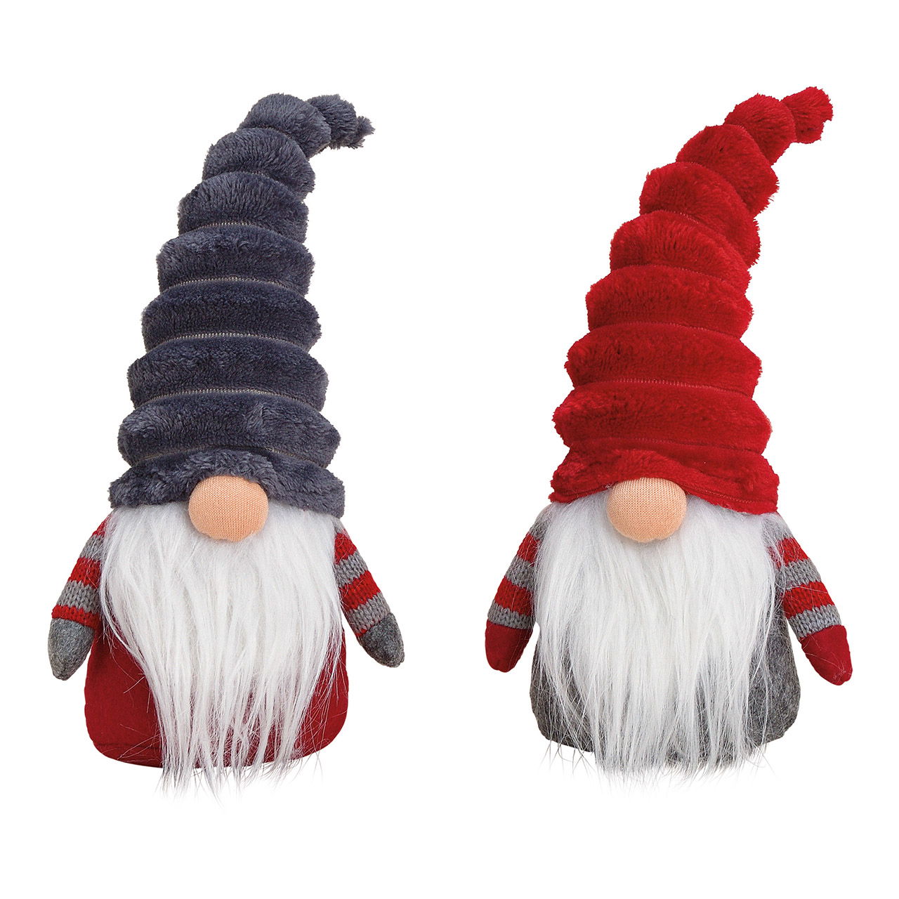 Deko Weihnachtswichtel aus Stoff, Rot, 2er-Set (B/H/T) 11x28x7 cm Deko Weihnachtswichtel aus Stoff, Rot, 2er-Set (B/H/T) 11x28x7 cm