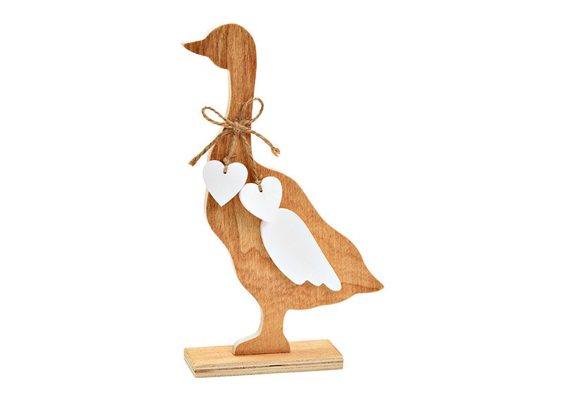 Stand goose made of wood, Brown (W/H/D) 13x22x4cm