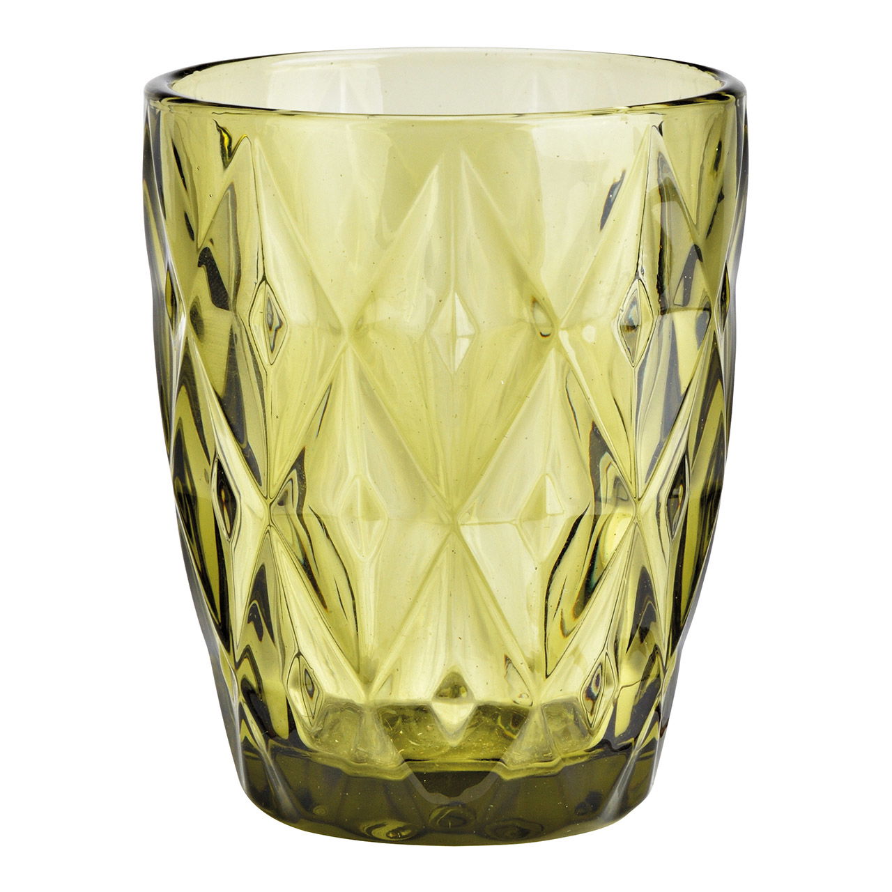 Glazen drinkglas, groen (B/H/D) 8x10x8cm