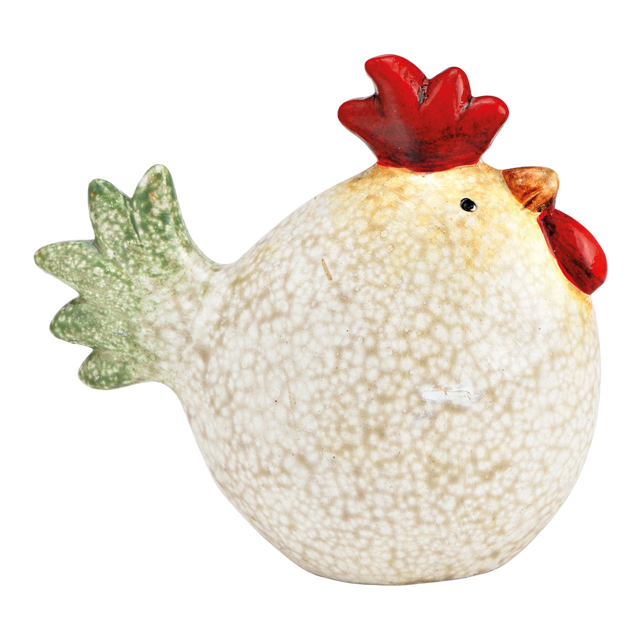 Poulet en argile multicolore (L/H/P) 11x10x6cm