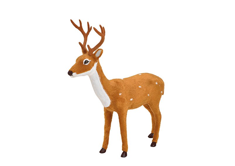 Plastic deer brown (w / h / d) 28x31x10cm