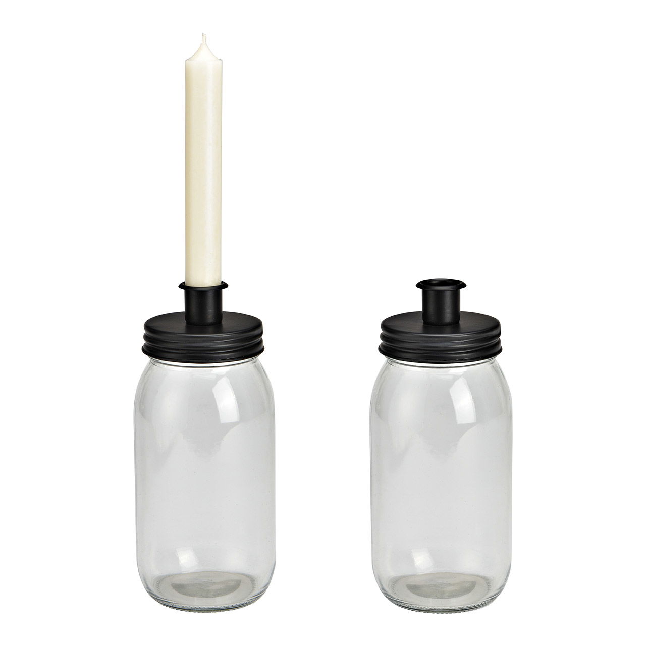 Kerzenhalter aus Metall/Glas transparent (B/H/T) 8x20x8cm Kerzenhalter aus Metall/Glas transparent (B/H/T) 8x20x8cm