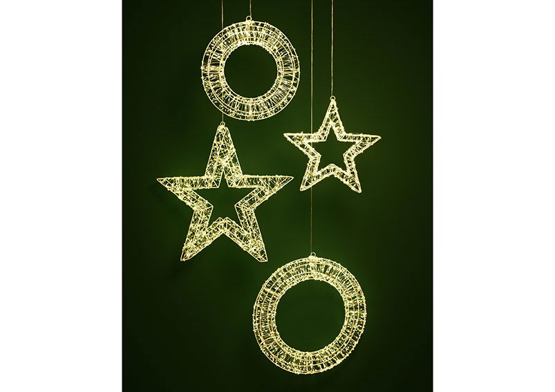 Étoile lumineuse 960 LED blanc chaud avec minuterie 6/18, adaptateur IP44 en plastique blanc (L/H/P) 38x38x8cm Étoile lumineuse 960 LED blanc chaud avec minuterie 6/18, adaptateur IP44 en plastique blanc (L/H/P) 38x38x8cm