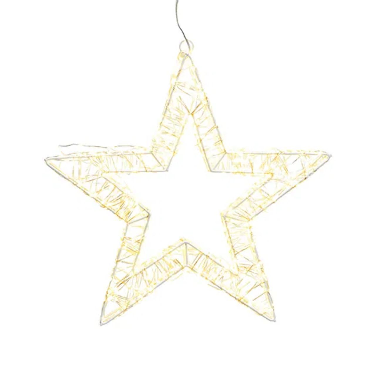 Lichterstern 960er LED warmweiß mit Timer 6/18, IP44 Adapter aus Kunststoff weiß (B/H/T) 38x38x8cm Sternsymbol, Symbol