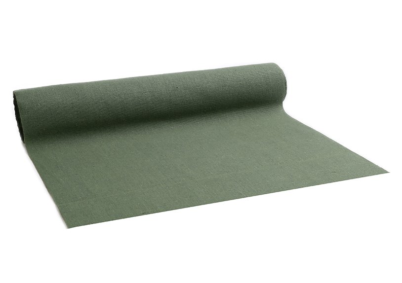 Ruban cadeau COTTON JUTE 5m x 36cm, vert, 70% coton, 30% polyester, 1333.0536.60