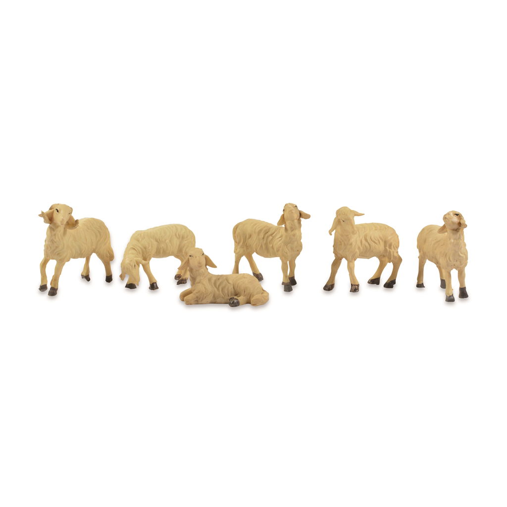 Sheep. Polyresin. for 12cm crib figurines. 6 pcs. assorted Tier, Vieh, Säugetier, Schaf