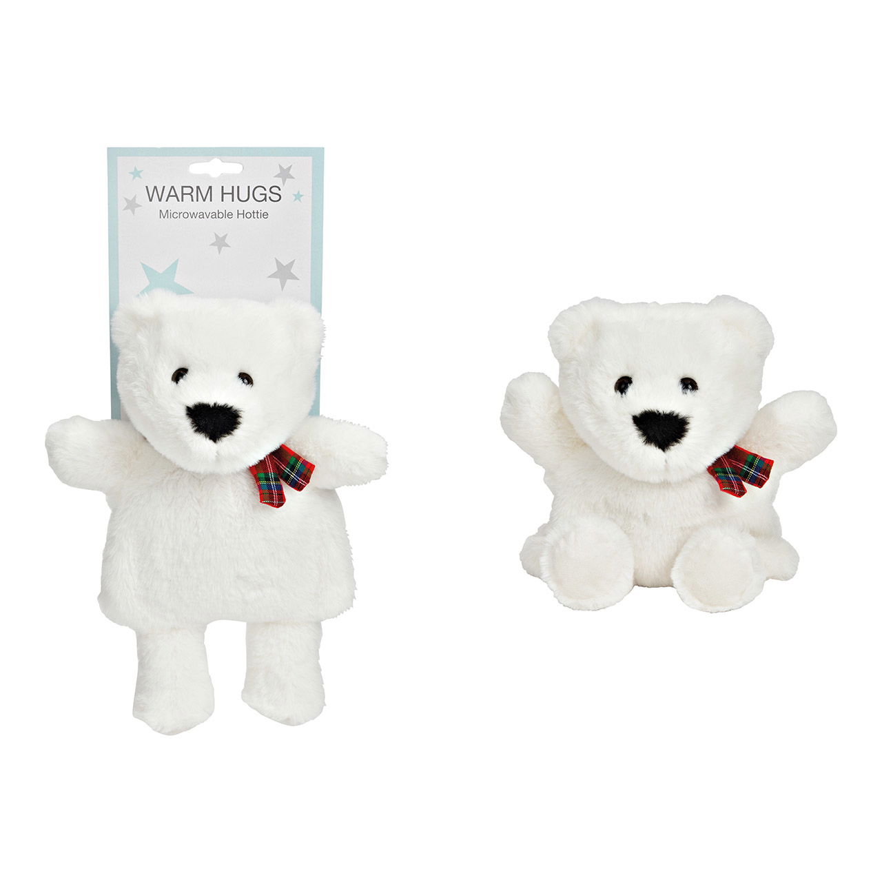 Coussin aux noyeaux de cerise Ours polaire en polyester blanc (L/H/P) 22x30x11cm Coussin aux noyeaux de cerise Ours polaire en polyester blanc (L/H/P) 22x30x11cm