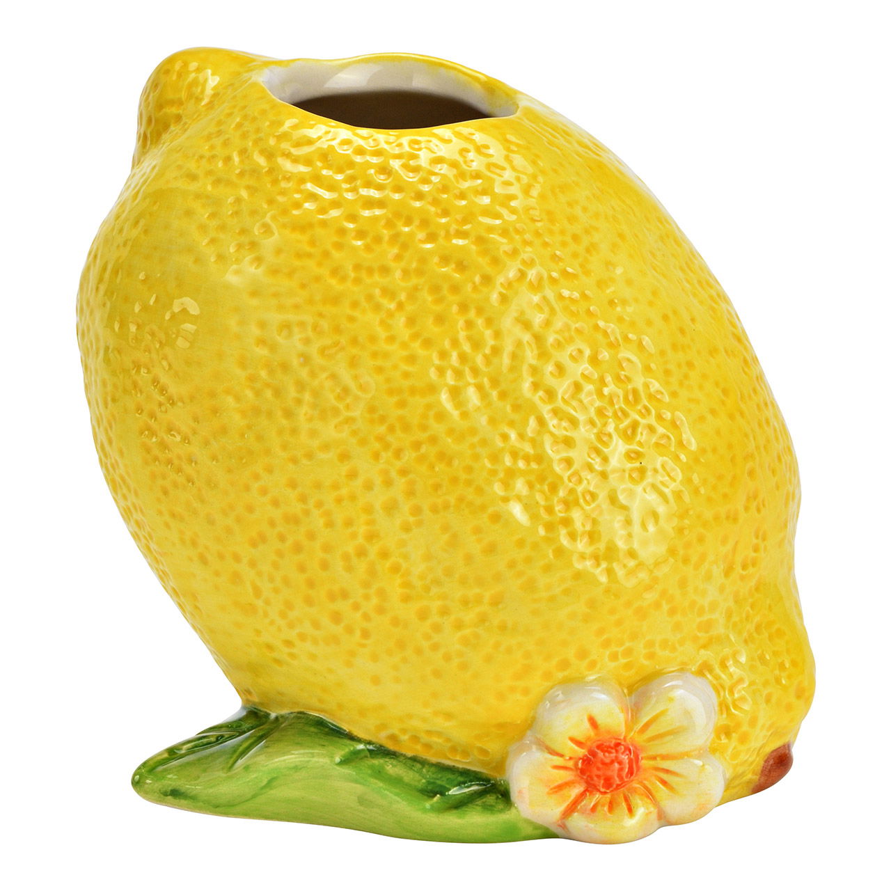 Vaso per limoni in ceramica, giallo (L/H/D) 12x12x10cm Vaso per limoni in ceramica, giallo (L/H/D) 12x12x10cm
