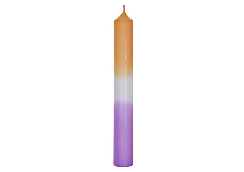 Stabkerze DipDye Farbe: mandarin/violett (B/H/T) 2x18x2cm