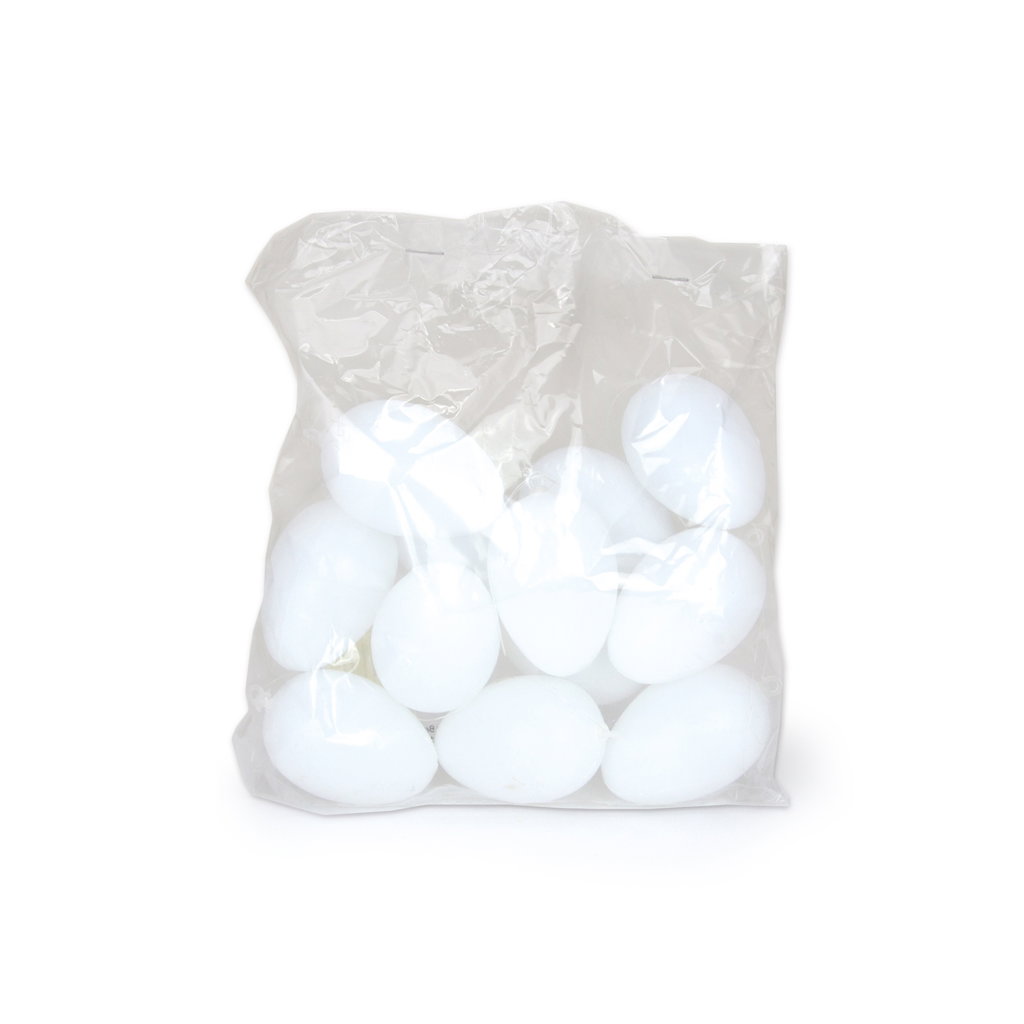 Kunststoffeier, weiße Eier, Bag-Eier, Eierbeutel, Packung Eier