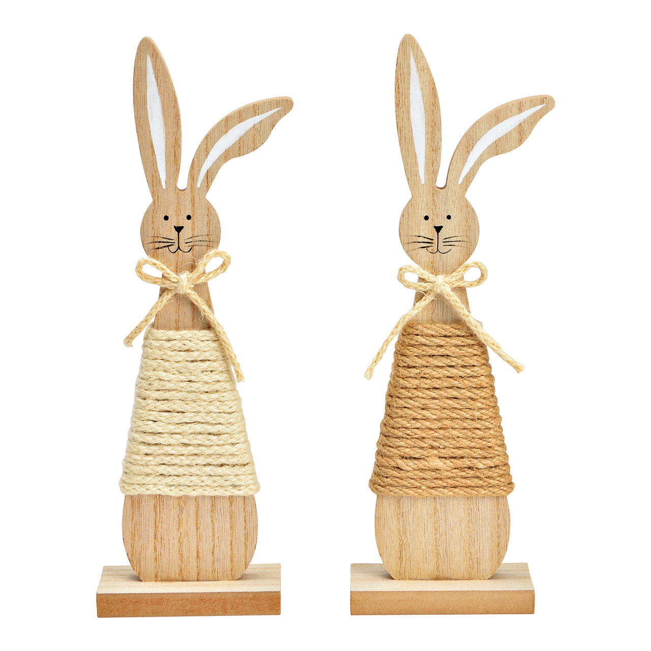 Aufsteller Hase aus Holz natur, weiß 2-fach, (B/H/T) 9x28x5cm Aufsteller Hase aus Holz natur, weiß 2-fach, (B/H/T) 9x28x5cm