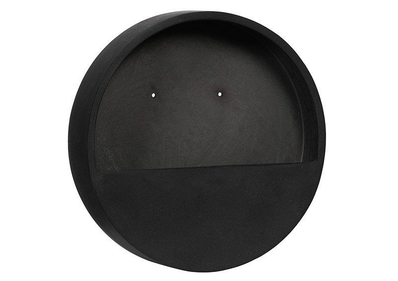 Fiberstone flower pot black (W/H/D) 40x9x40cm
