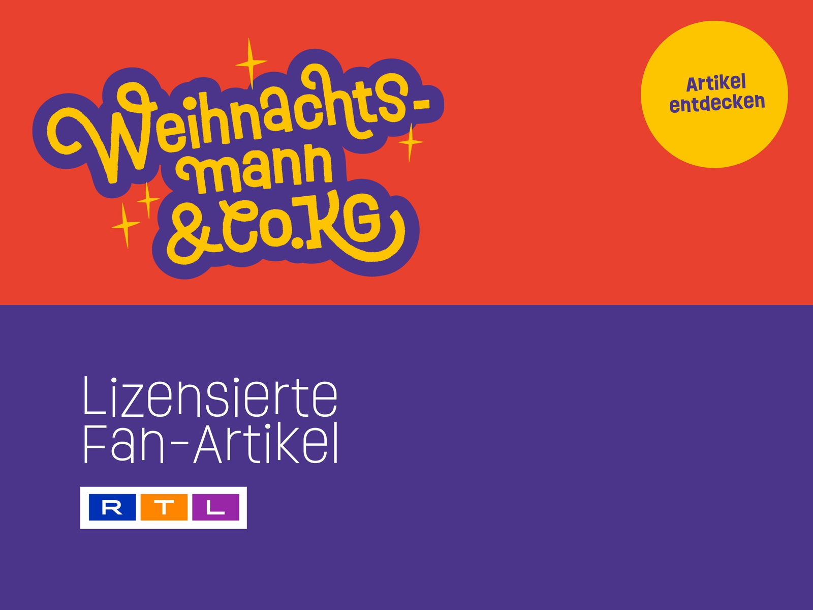 Lizensierte, Fan-Artikel, RTL, Weihnachtsmann, Logo