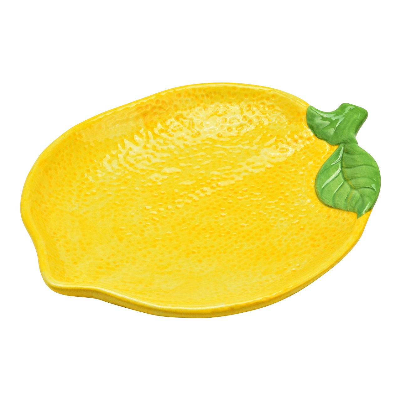 Lemon ceramic plate, yellow (W/H/D) 22x3x17cm