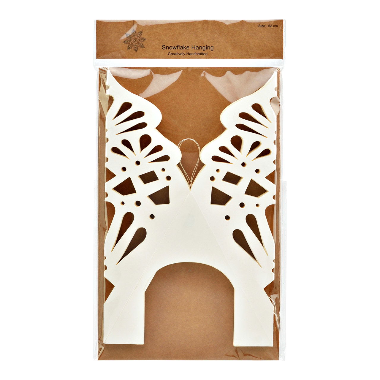 Weihnachtshänger Schneeflocke aus Papier/Pappe, Weiß (B/H/T) 26x26x15cm Weihnachtshänger Schneeflocke aus Papier/Pappe, Weiß (B/H/T) 26x26x15cm