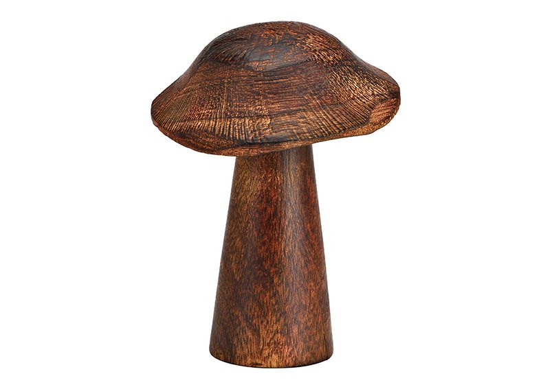 Mango wood mushroom brown (W/H/D) 10x13x10cm