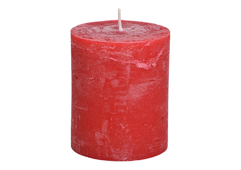Candle 10x12x10cm made of wax, red