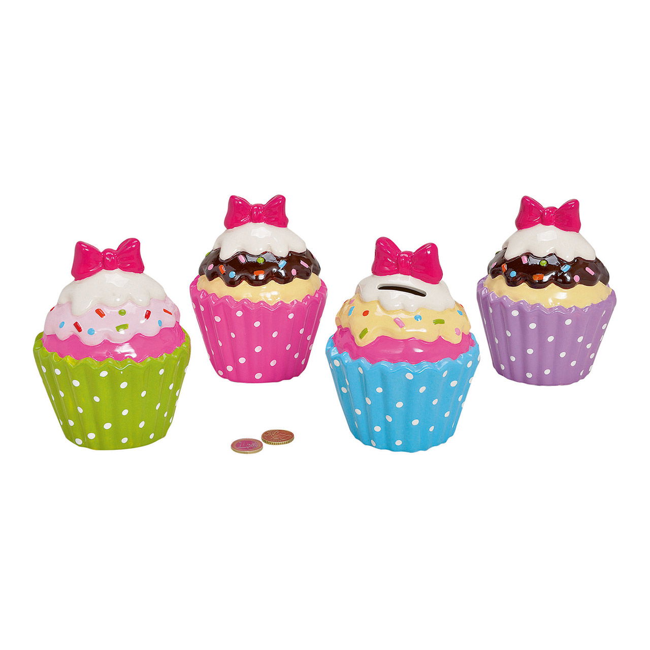 Tirelire Coupe de glace en céramique, assortie, L12 x P15 cm Tirelire Coupe de glace en céramique, assortie, L12 x P15 cm