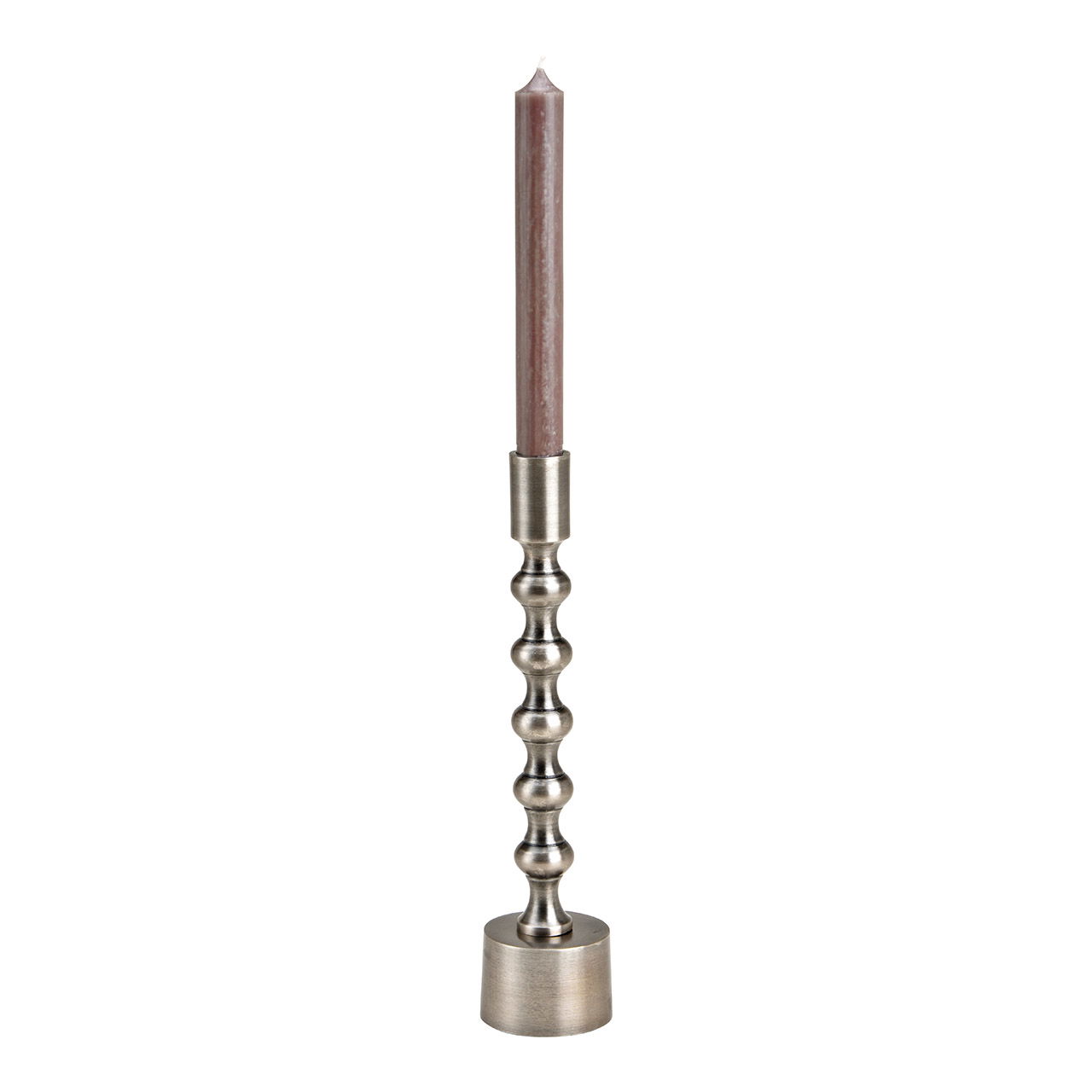 Kerzenhalter aus Metall metallic Grau (B/H/T) 6x27x6cm Kerzenhalter aus Metall metallic Grau (B/H/T) 6x27x6cm