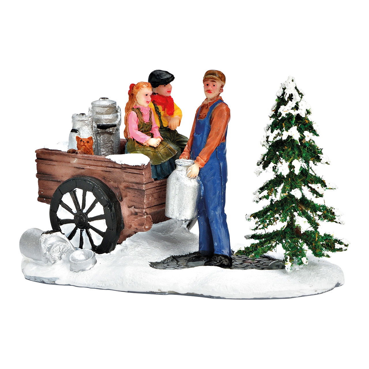 Miniatur Bauer Milchlieferung aus Poly bunt (B/H/T) 10x8x7cm Miniatur Bauer Milchlieferung aus Poly bunt (B/H/T) 10x8x7cm