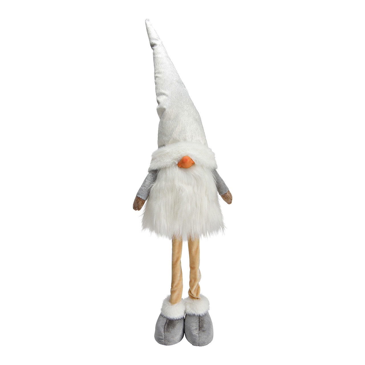 Lutin en textile blanc (L/H/P) 18x65x12cm