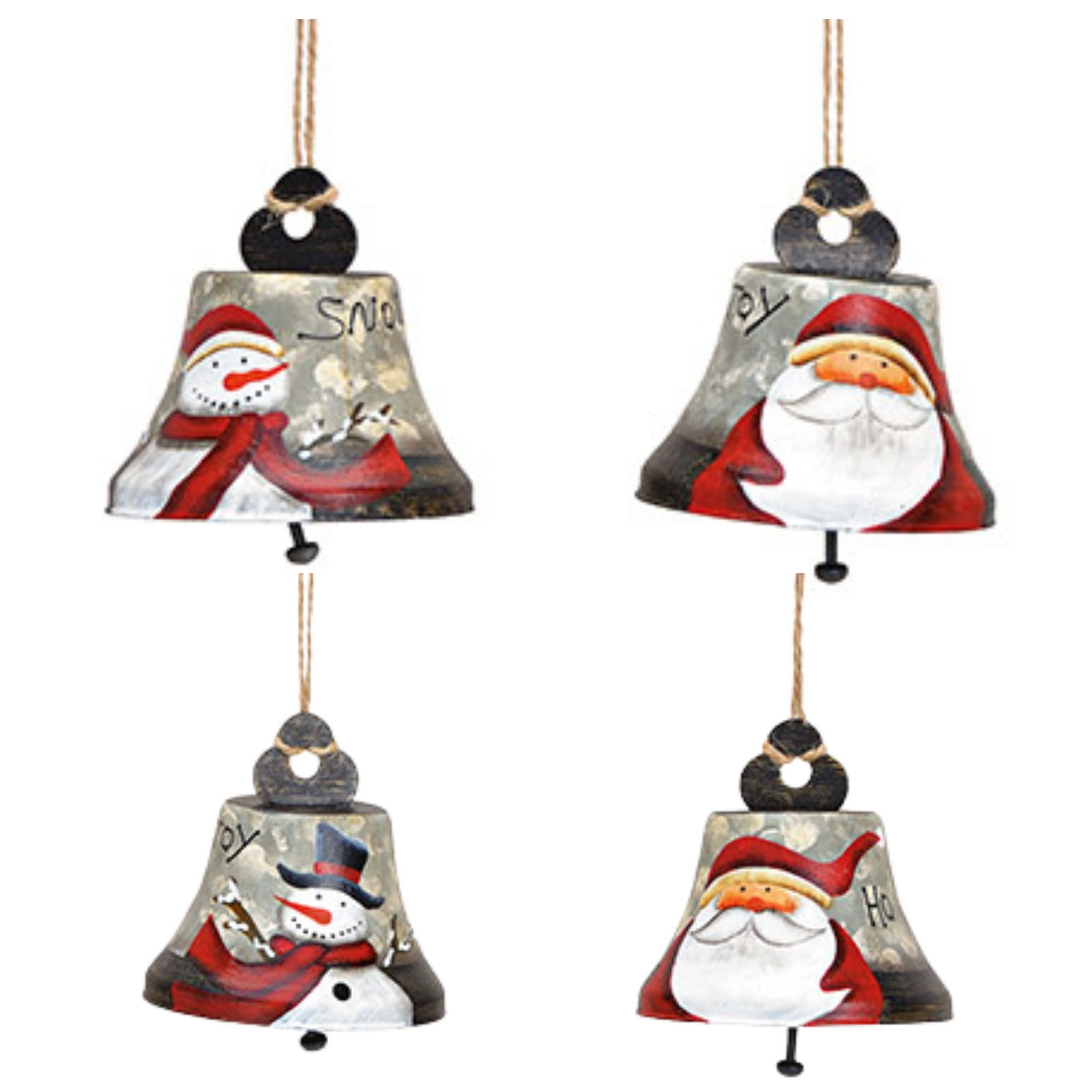 Weihnachtshänger Glocke aus Metall auf Baumständer, 4-fach, 36 Stk., Ø8cm (B/H/T) 27x49x26cm Weihnachtshänger Glocke aus Metall auf Baumständer, 4-fach, 36 Stk., Ø8cm (B/H/T) 27x49x26cm