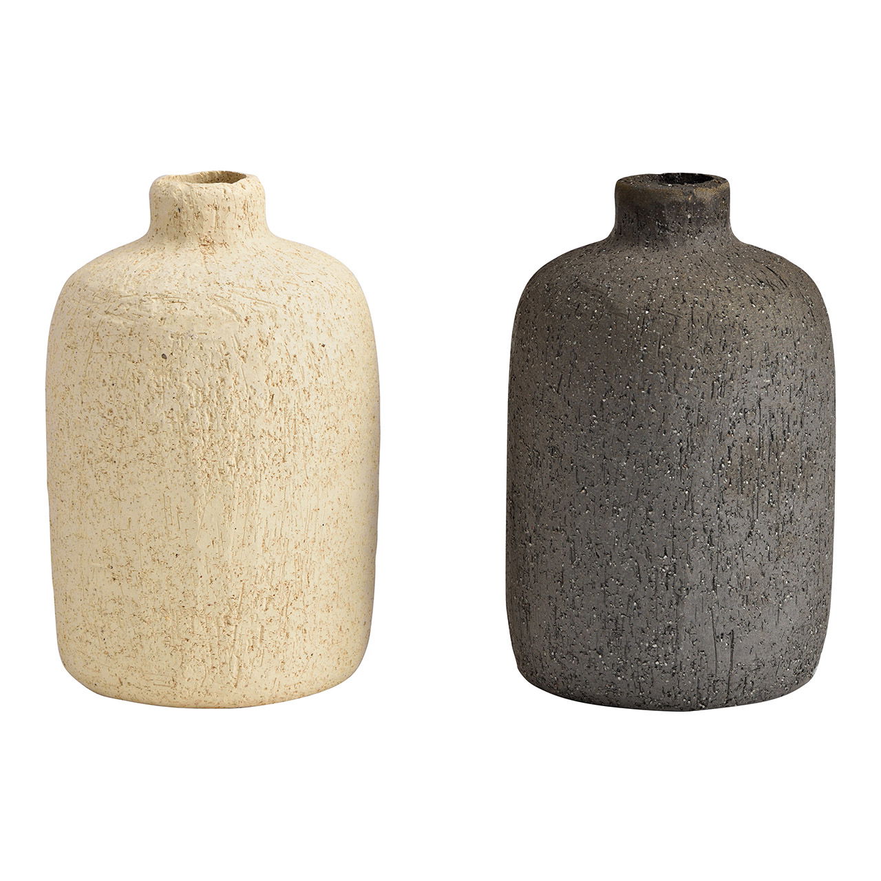 Jarrón de cerámica beige, negro 2 pliegues, (A/A/A) 9x16x9cm sólo para flores secas Jarrón de cerámica beige, negro 2 pliegues, (A/A/A) 9x16x9cm sólo para flores secas