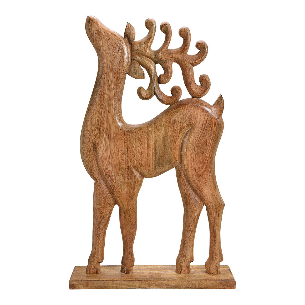 Deer mangowood brown 58x94x13cm