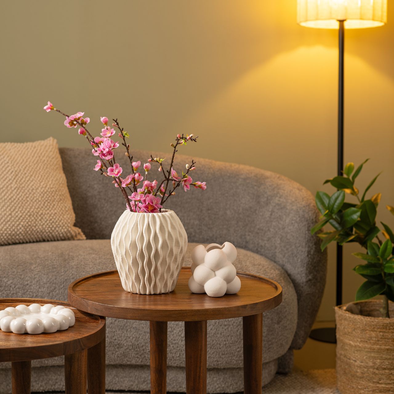 Deko Teller aus Keramik, Weiß (B/H/T) 16x3x16cm Zubehor, Schmuck, Schach, Spiel, Pearl