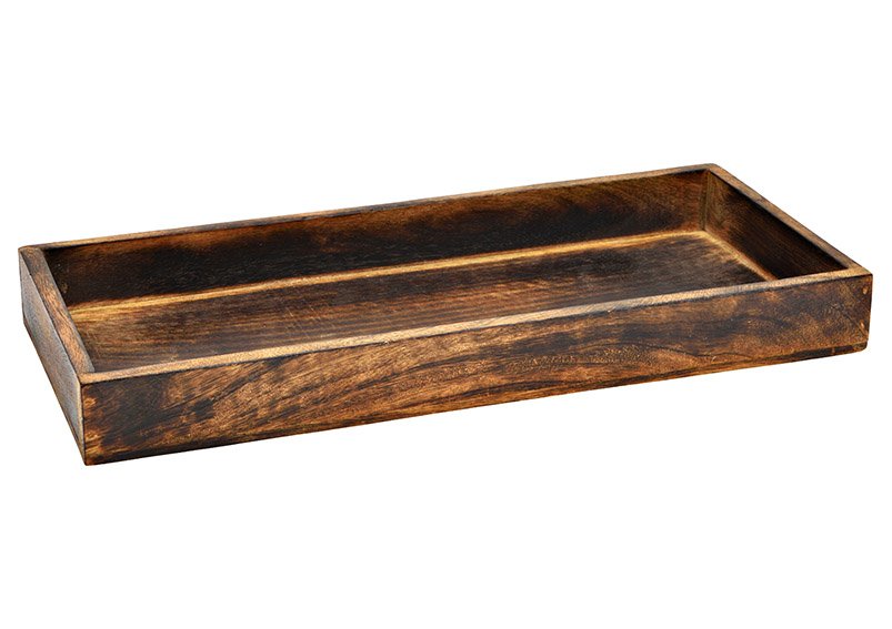 Mango wood tray brown (W/H/D) 40x4x17cm