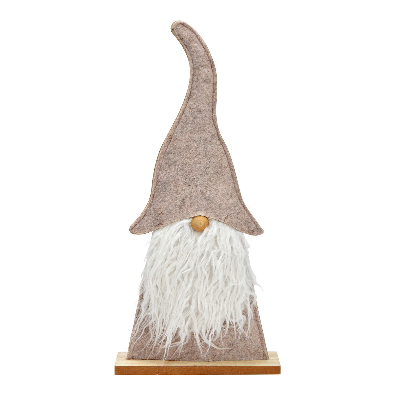 Aufsteller Wichtel auf Holzsockel aus Textil beige (B/H/T) 22x46x7cm Aufsteller Wichtel auf Holzsockel aus Textil beige (B/H/T) 22x46x7cm