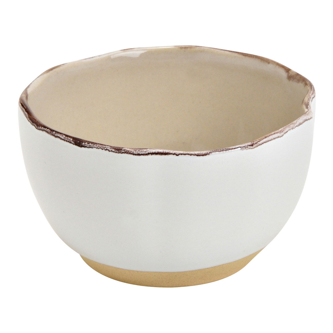 Earthenware bowl, cream (W/H/D) 10x6x10cm 250ml