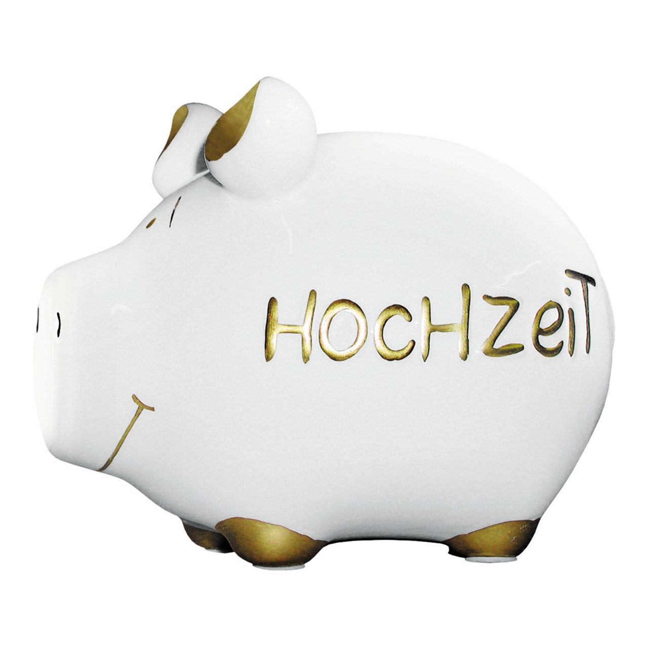 Piggy bank kcg small piggy, hochzeit, aus keramik (b/h/t) 12,5x9x9 cm