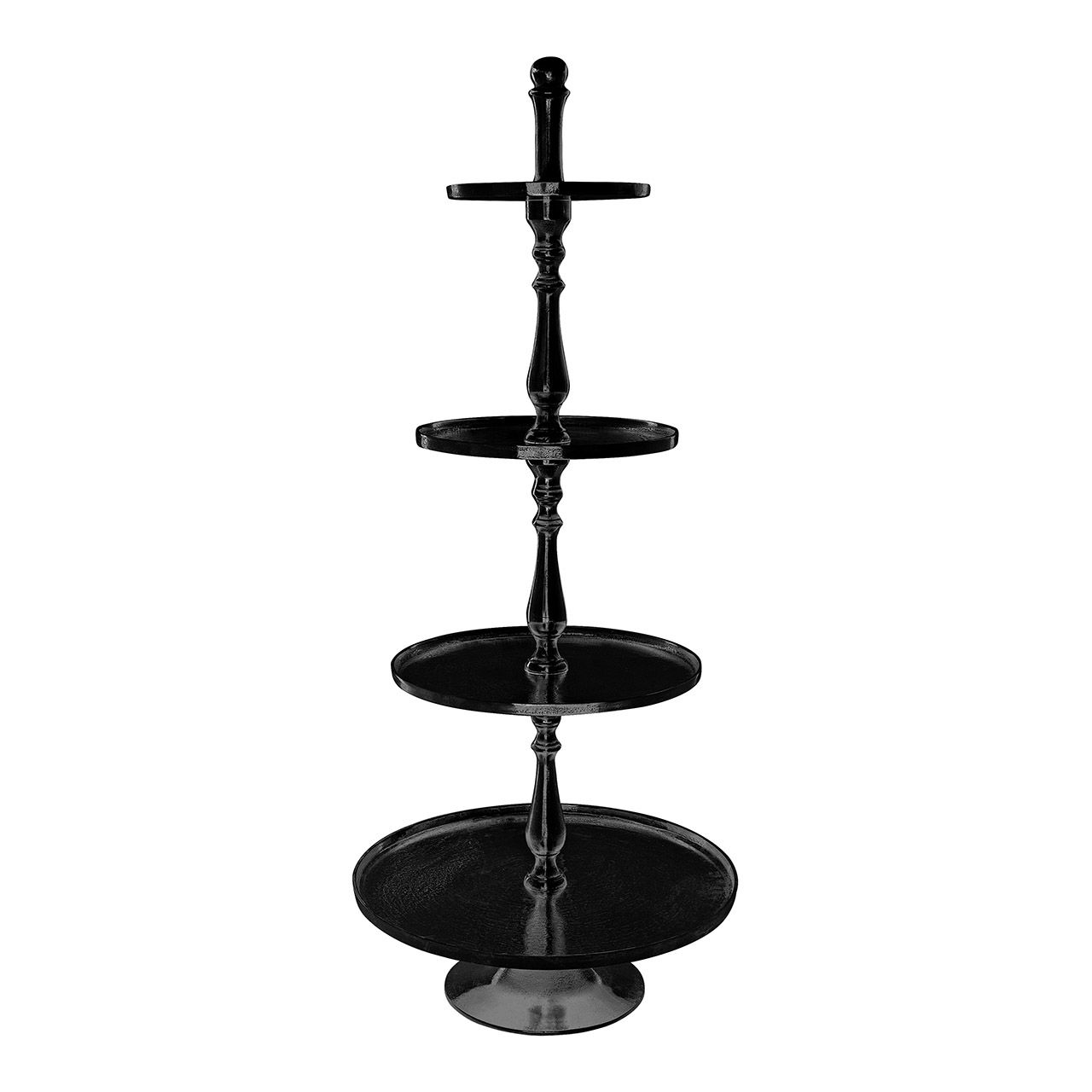 Etagere mit 4 Ebenen aus Metall schwarz (B/H/T) 53x130x53cm