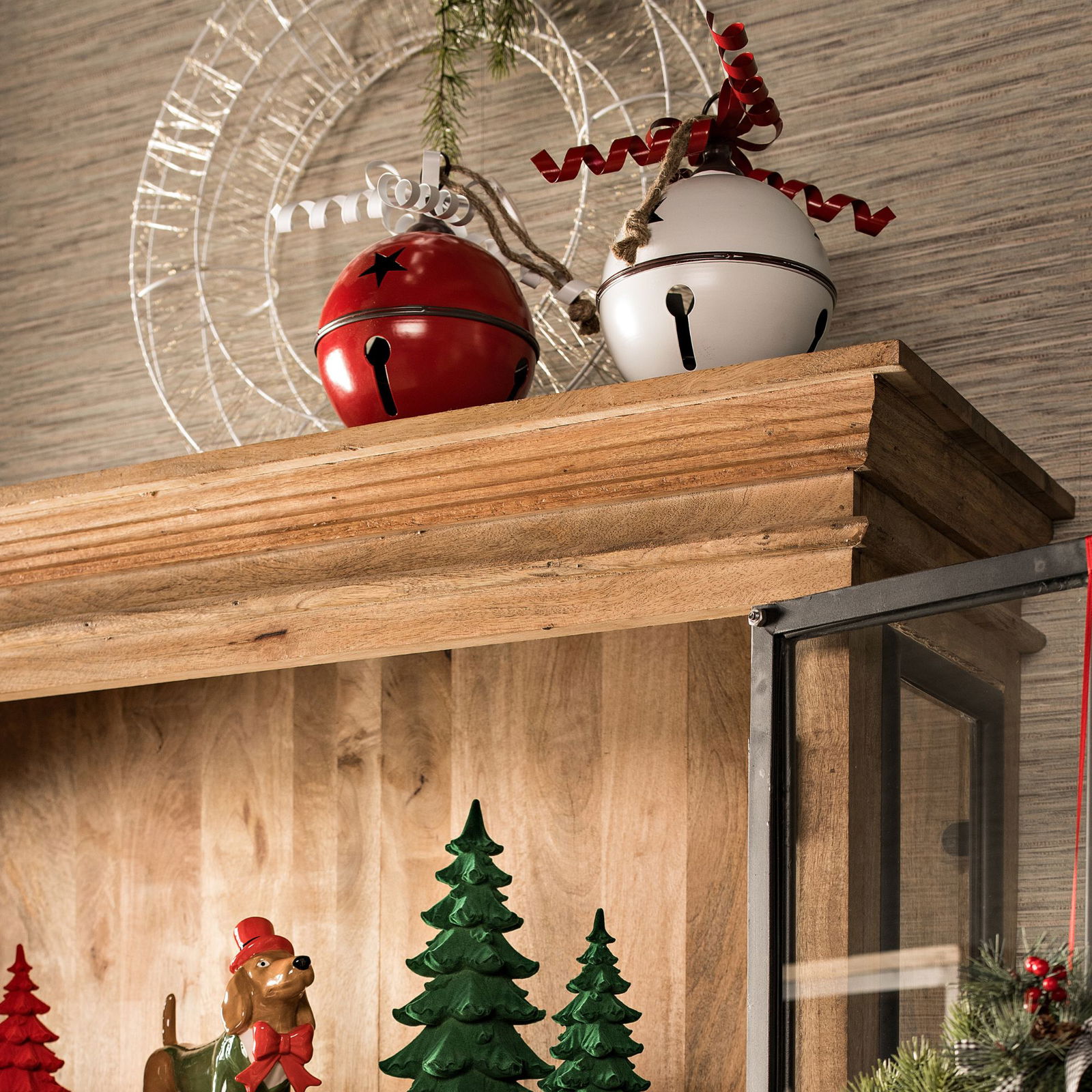 Weihnachtshänger Glöckchen aus Metall, Rot (B/H/T) 16x22x16cm Zubehör