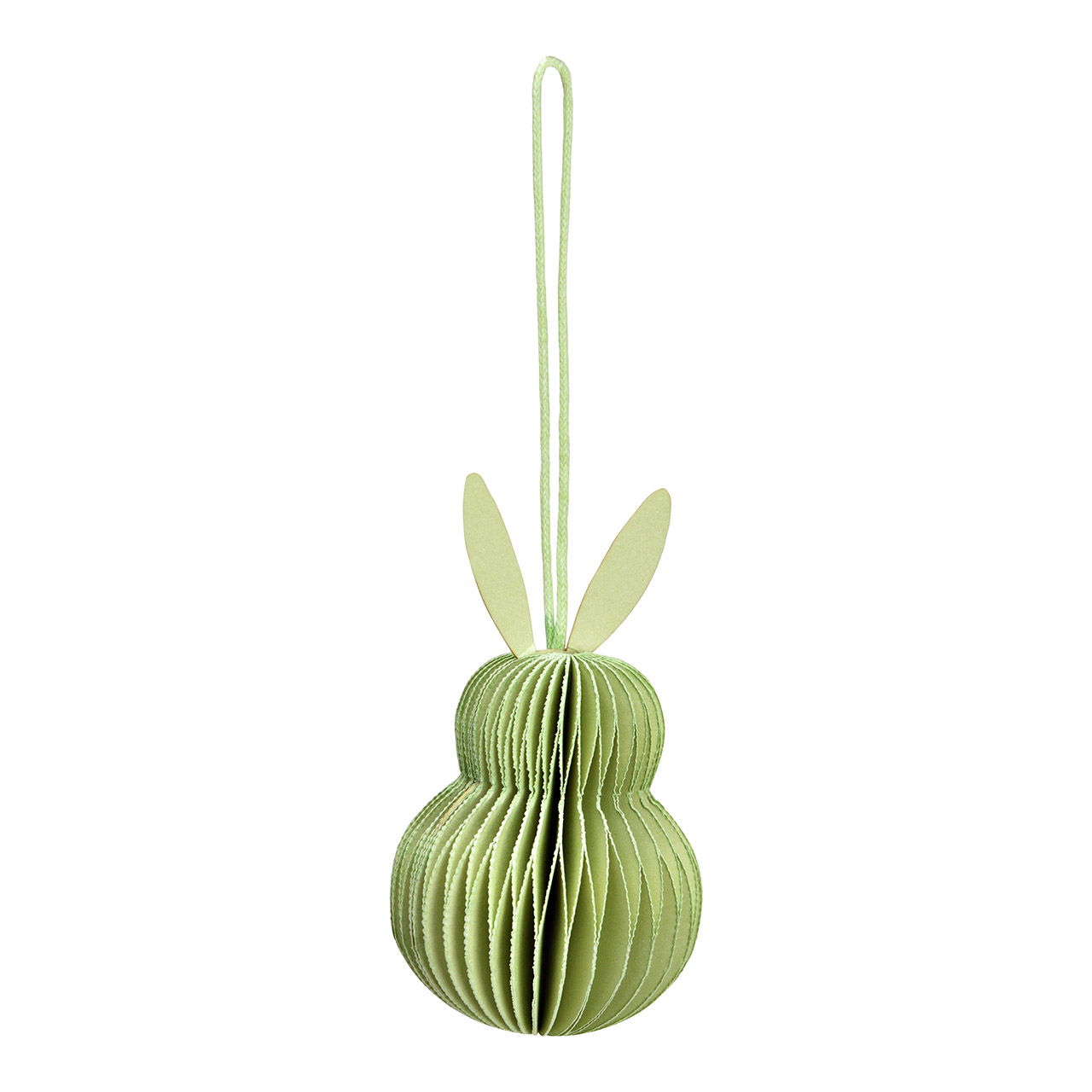 Suspension Honeycomb lapin en papier/carton vert (L/H/P) 6x10x6cm