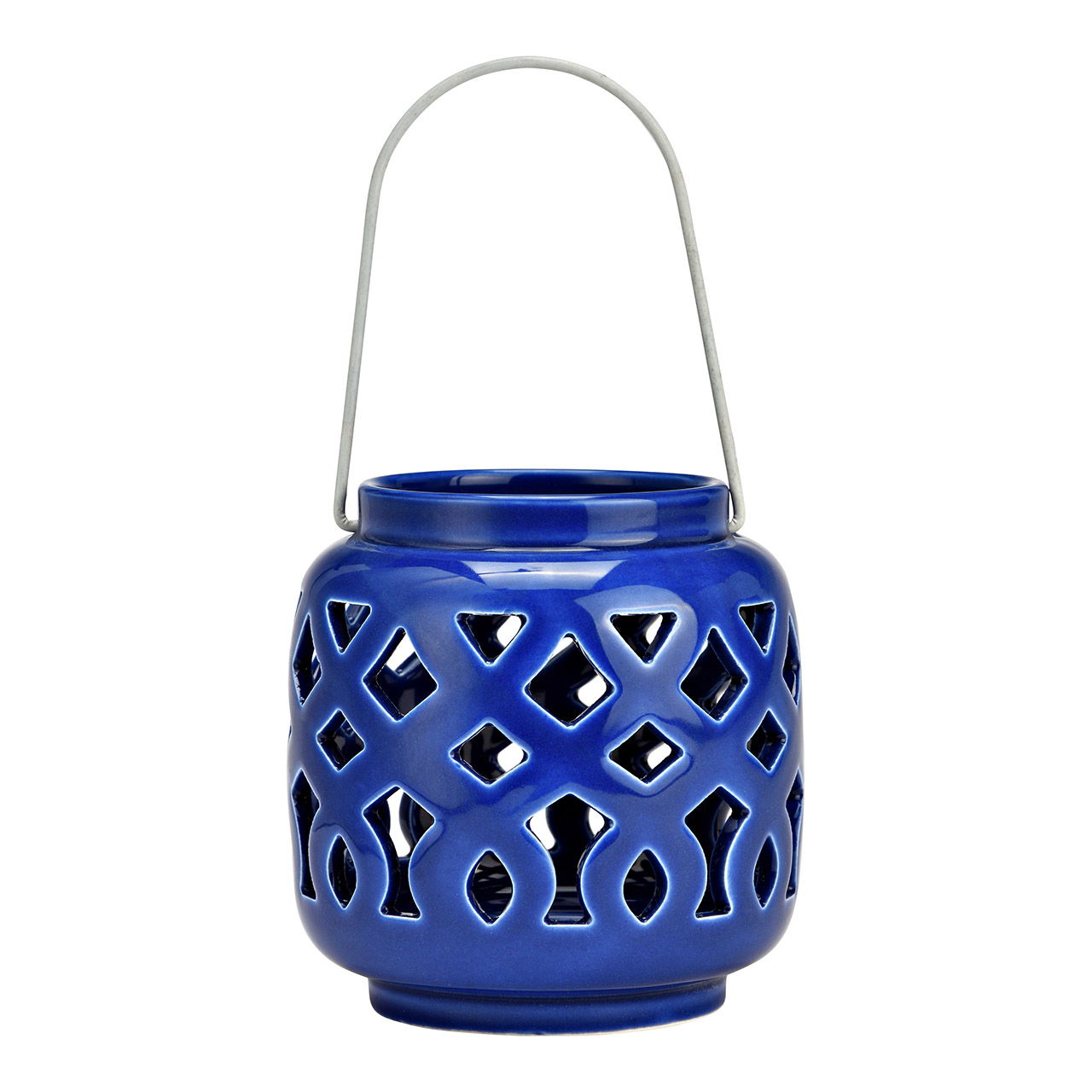 Porcelain lantern blue (W/H/D) 9x10x9cm Porcelain lantern blue (W/H/D) 9x10x9cm