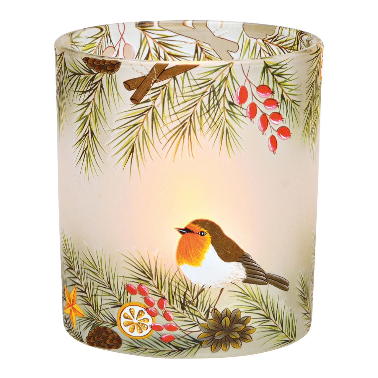 Lanterna porta tealight abete uccello in vetro bianco (L/H/D) 7x8x7cm Lampe, Lampenschirm, Tier, Vogel