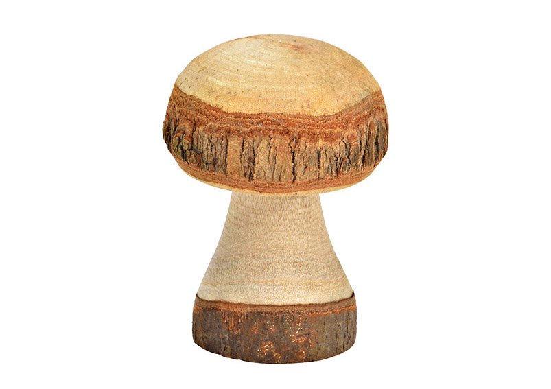 Fungo in legno naturale (L/H/D) 6x10x6cm
