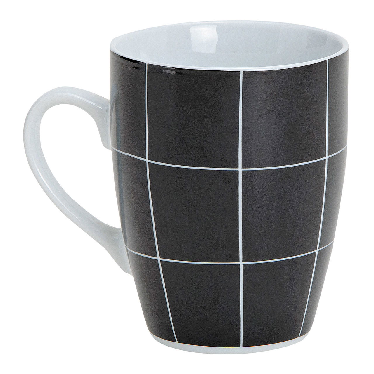 Becher Streifen schwarz-weiß aus Porzellan, 4-fach sortiert, 10 cm 300ml Becher Streifen schwarz-weiß aus Porzellan, 4-fach sortiert, 10 cm 300ml