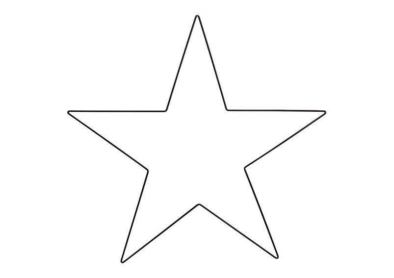 Hanger metal star black (W/H) 60x60cm