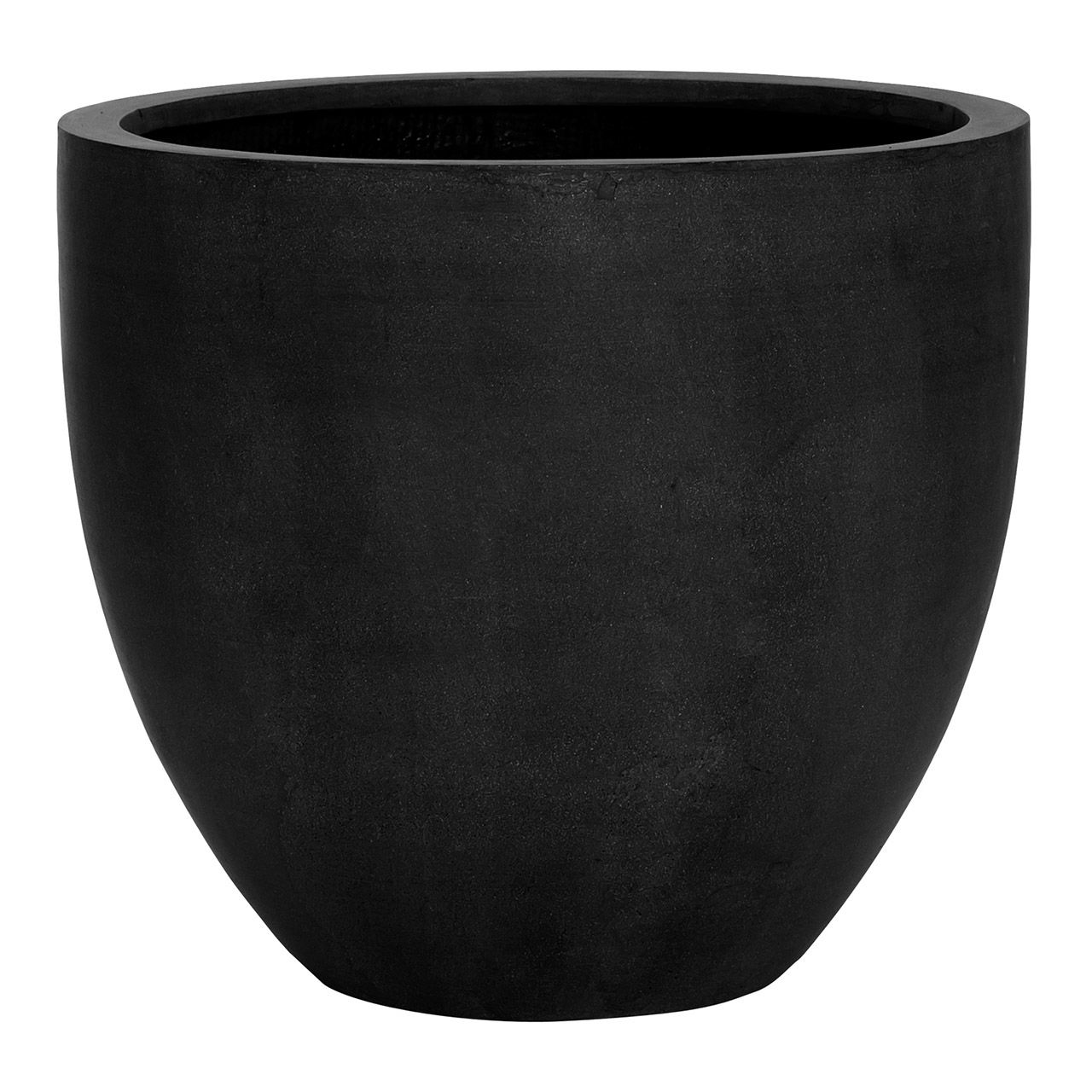 Vaso da fiori in Fiberstone nero (L/H/D) 50x44x50cm