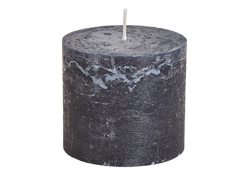 Candle 10x9x10cm, made of wax, black