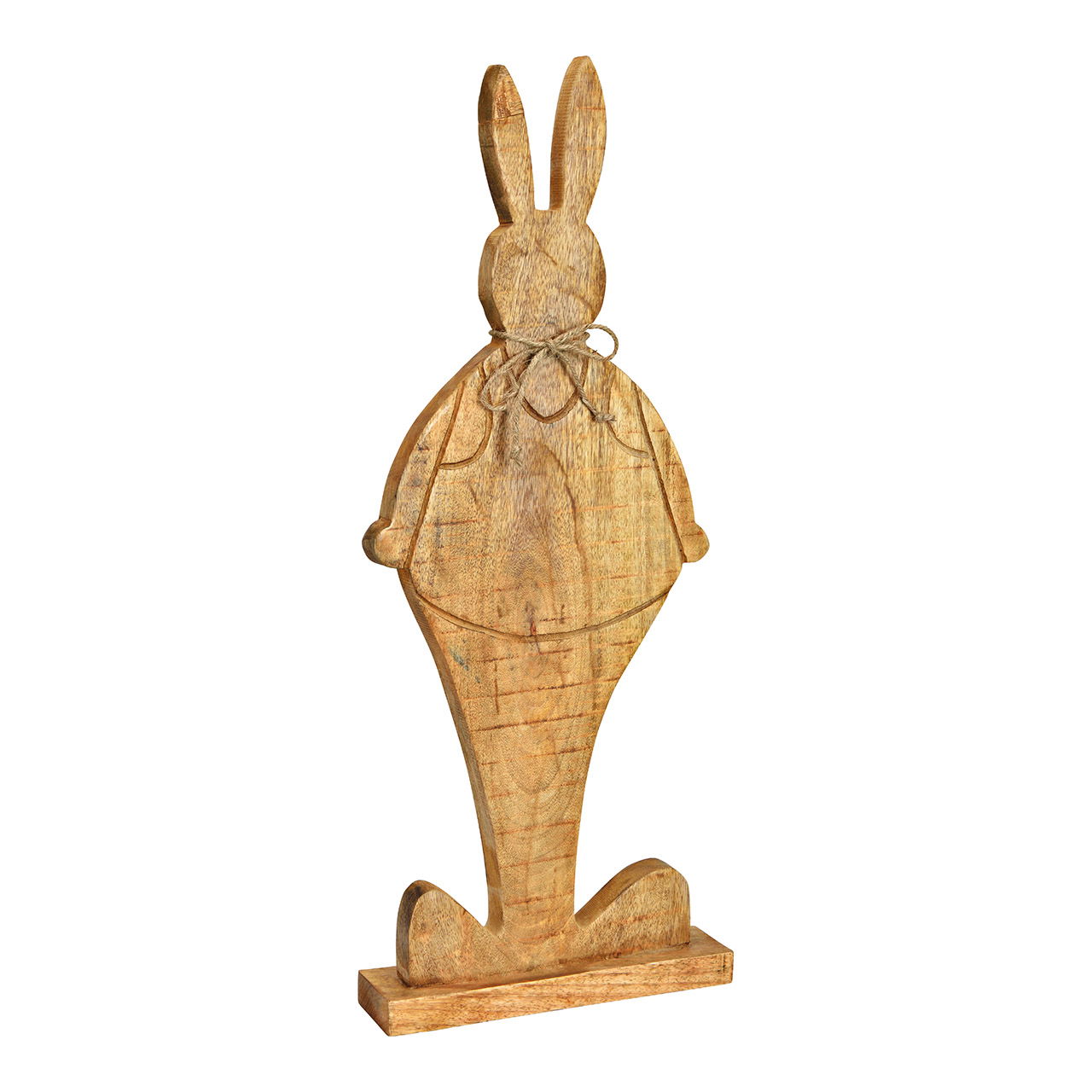 Présentoir lapin en bois de manguier naturel (L/H/P) 25x62x6cm