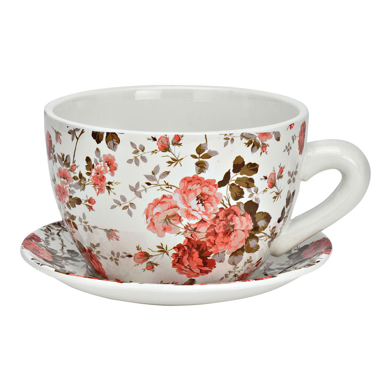 Blumentopf Tasse aus Keramik bunt (B/H/T) 25x14x23cm Blumentopf Tasse aus Keramik bunt (B/H/T) 25x14x23cm