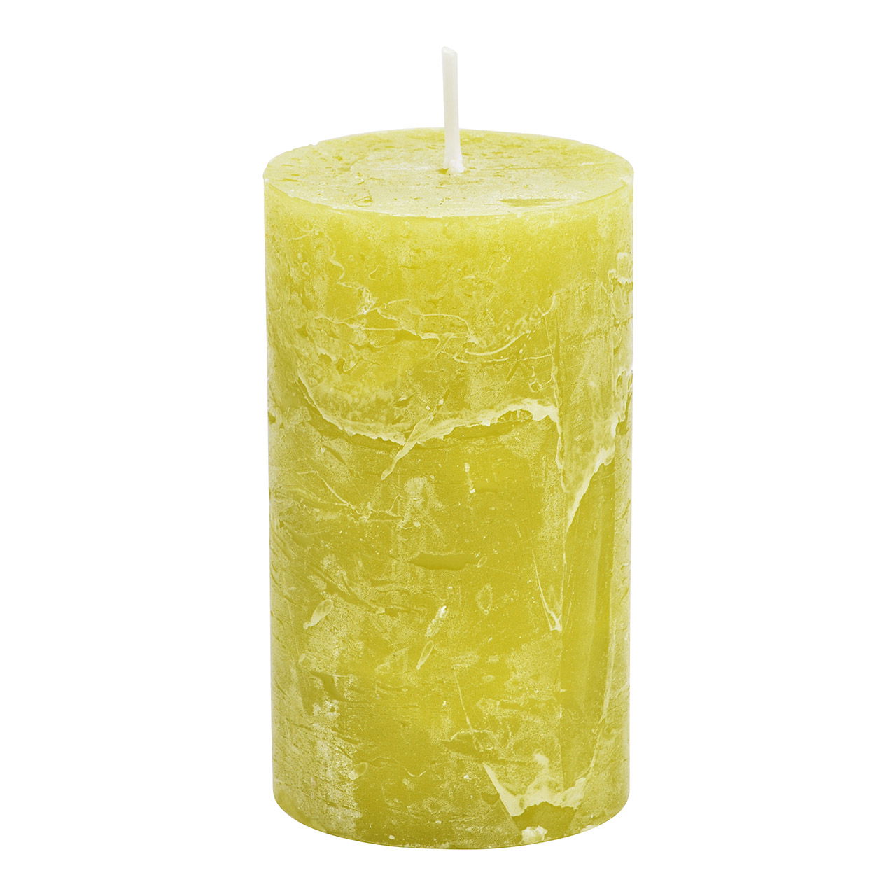Bougie 6,8x12x6,8cm en cire Olive vert clair Bougie 6,8x12x6,8cm en cire Olive vert clair