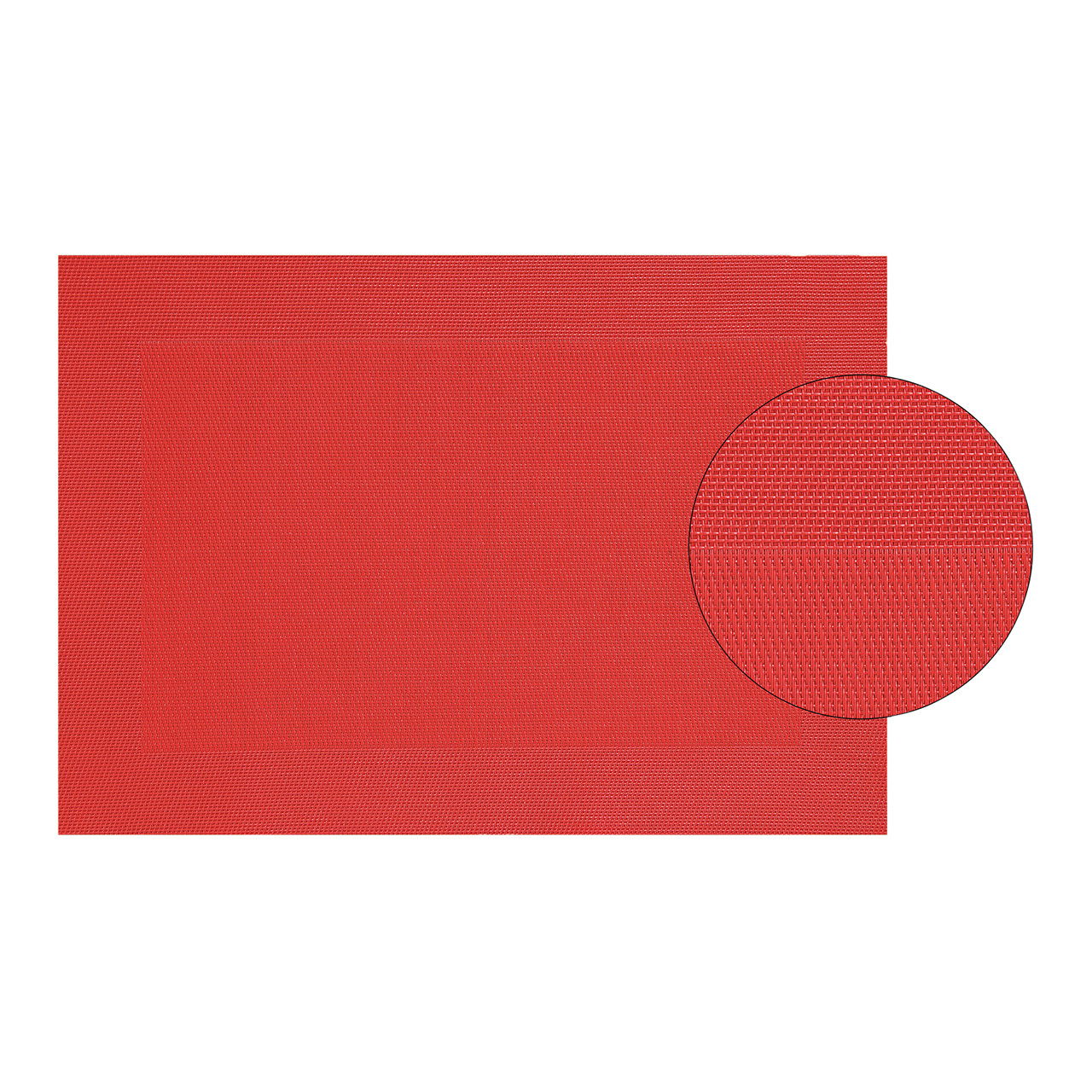 Set de table rouge, fin, en plastique, L45 x H30 cm