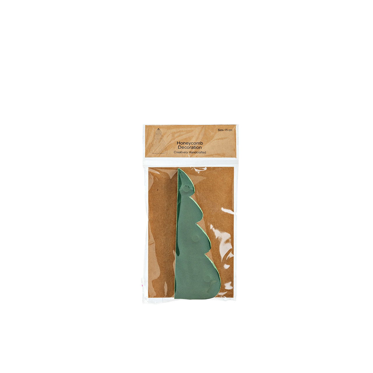 Árbol de Navidad de nido de abeja de papel/cartón, verde (A/A/A) 10x15x10cm
