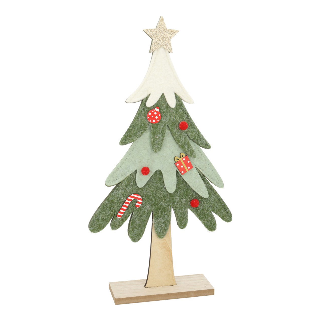 Présentoir de sapin de Noël en feutre vert (L/H/P) 26x49x7cm Spielzeug, Weihnachten, Weihnachtsdekorationen, Festival, Weihnachtsbaum